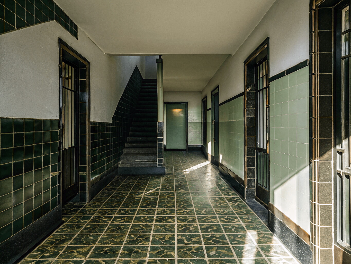 Bright corridor in a Portuguese office building
